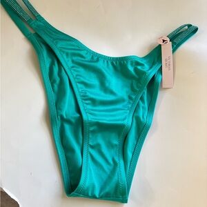 Victoria's Secret shiny Brazilian bikini bottoms size L new